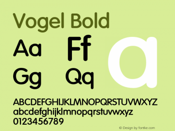 VogelBold Altsys Fontographer 4.1 1/10/95 {DfLp-URBC-66E7-7FBL-FXFA} Font Sample