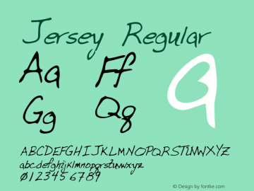 Jersey Altsys Metamorphosis:3/2/95 {DfLp-URBC-66E7-7FBL-FXFA} Font Sample