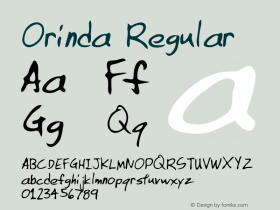 Orinda Altsys Metamorphosis:3/21/95 {DfLp-URBC-66E7-7FBL-FXFA} Font Sample