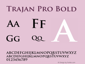 Trajan Pro Bold OTF 1.004;PS 001.000;Core 1.0.27;makeotf.lib1.3.1图片样张