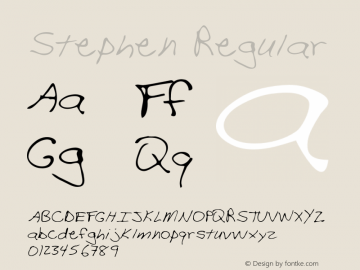 Stephen Altsys Metamorphosis:3/6/95 {DfLp-URBC-66E7-7FBL-FXFA} Font Sample