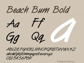 BeachBumBold Altsys Fontographer 4.1 5/24/96 {DfLp-URBC-66E7-7FBL-FXFA} Font Sample