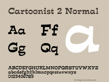 Cartoonist2Normal Altsys Fontographer 4.1 5/31/96 {DfLp-URBC-66E7-7FBL-FXFA}图片样张