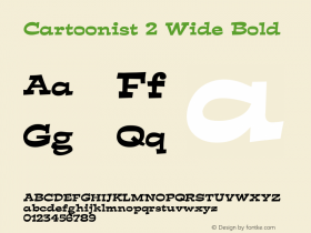 Cartoonist2WideBold Altsys Fontographer 4.1 5/31/96 {DfLp-URBC-66E7-7FBL-FXFA}图片样张