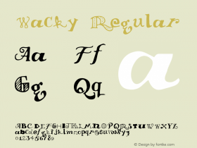 Wacky Macromedia Fontographer 4.1 5/30/96 {DfLp-URBC-66E7-7FBL-FXFA} Font Sample
