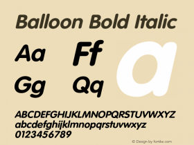 Balloon Bold Oblique Version 0.001;PS 001.001;hotconv 1.0.38 {DfLp-URBC-66E7-7FBL-FXFA}图片样张