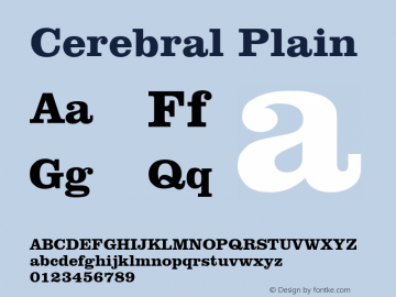 CerebralPlain Altsys Fontographer 3.3-J99.3.5 {DfLp-URBC-66E7-7FBL-FXFA} Font Sample