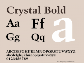 Crystal Bold Version 0.001;PS 001.001;hotconv 1.0.38 {DfLp-URBC-66E7-7FBL-FXFA}图片样张