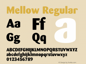 Mellow Regular Version 0.001;PS 001.001;hotconv 1.0.38 {DfLp-URBC-66E7-7FBL-FXFA}图片样张