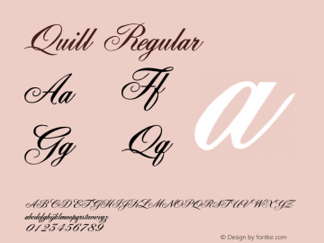 QuillRegular Altsys Fontographer 3.3-J99.4.5 {DfLp-URBC-66E7-7FBL-FXFA}图片样张