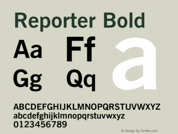 ReporterBold Font Version 2.6; Converter Version 1.10 {DfLp-URBC-66E7-7FBL-FXFA} Font Sample