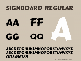 Signboard Regular Version 1.000;PS 001.001;hotconv 1.0.38 {DfLp-URBC-66E7-7FBL-FXFA}图片样张