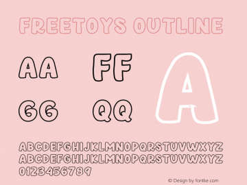 Freetoys Outline Version 1.00;January 16, 2020;FontCreator 11.5.0.2422 64-bit Font Sample