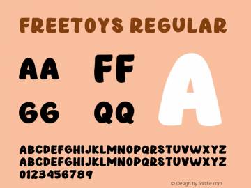 Freetoys Version 1.00;January 16, 2020;FontCreator 11.5.0.2422 64-bit Font Sample