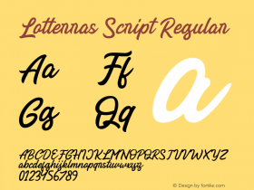 Lotterras Script Version 1.00;December 1, 2019;FontCreator 11.5.0.2422 64-bit Font Sample