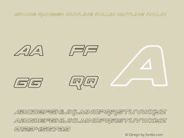 Space Ranger Outline Italic Version 2.1; 2019图片样张