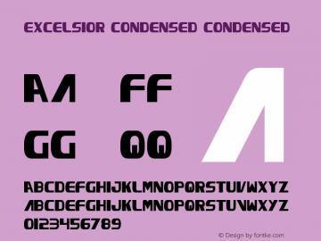 Excelsior Condensed Condensed 1 Font Sample