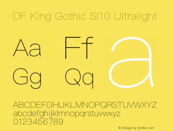 DF King Gothic SI10 Ultralight Version 1.000 {DfLp-URBC-66E7-7FBL-FXFA}图片样张