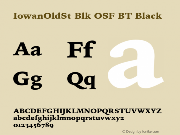 IowanOldSt Blk OSF BT Black mfgpctt-v4.5 Dec 7 2000图片样张