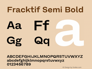 Fracktif Semi Bold Version 1.000图片样张