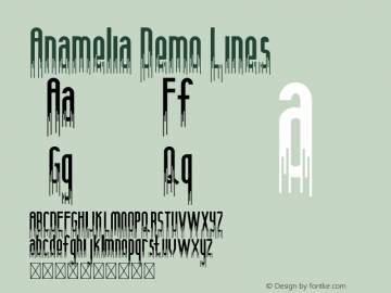 Anamelia Demo Lines Version 1.002;Fontself Maker 3.1.2图片样张