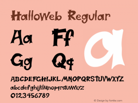 Halloweb Version 1.002;Fontself Maker 3.2.2图片样张