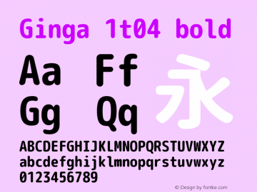 Ginga 1t04 bold 图片样张