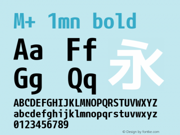 M+ 1mn bold  Font Sample