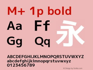 M+ 1p bold  Font Sample