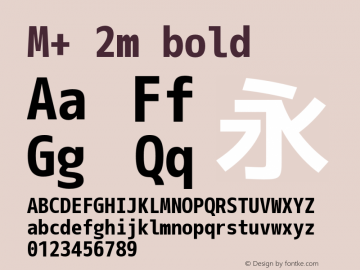 M+ 2m bold  Font Sample