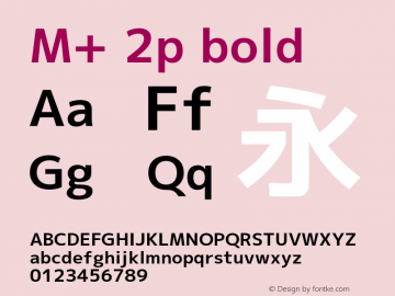 M+ 2p bold  Font Sample