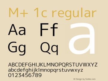 M+ 1c regular  Font Sample