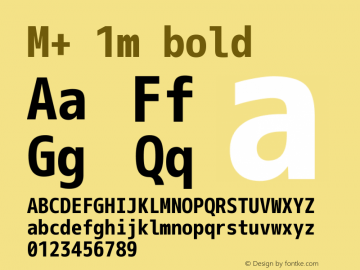 M+ 1m bold 图片样张