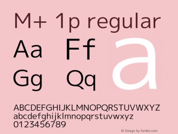 M+ 1p regular  Font Sample