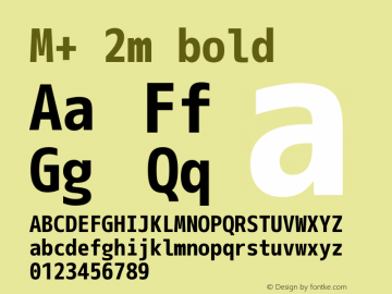 M+ 2m bold  Font Sample