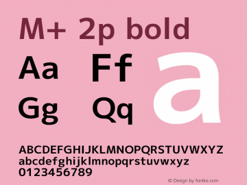 M+ 2p bold  Font Sample