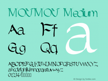 MOUMOU Medium Version 001.000 Font Sample