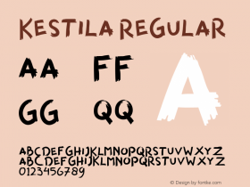 Kestila Version 1.002;Fontself Maker 3.4.0 Font Sample