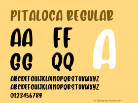 Pitaloca Version 1.00;January 17, 2020;FontCreator 11.5.0.2422 64-bit Font Sample