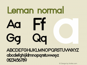 Leman Version 1 Font Sample