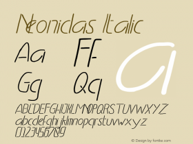 Neonidas Italic Version 1.000图片样张