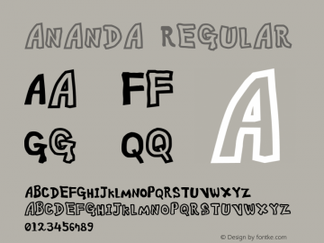 ananda Regular 1.0 Font Sample