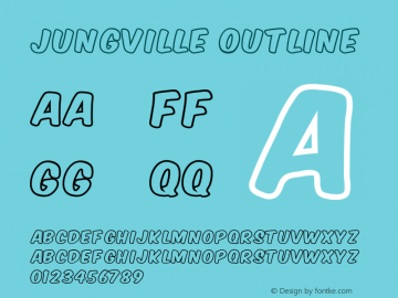 Jungville Outline Version 1.00;January 26, 2020;FontCreator 11.5.0.2422 64-bit图片样张