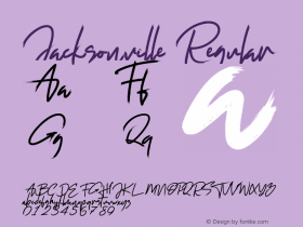 Jacksonville Version 1.00;January 27, 2020;FontCreator 12.0.0.2555 64-bit Font Sample