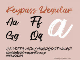 Keypass  Font Sample