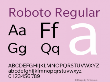 Roboto Version 2.132 January 30, 2020 Font Sample