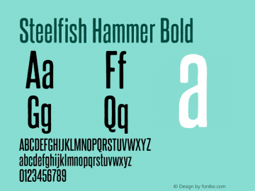 SteelfishHammer-Bold Version 1.00 Font Sample