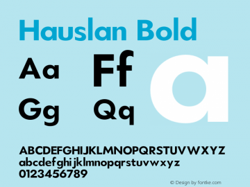Hauslan-Bold Version 1.000图片样张