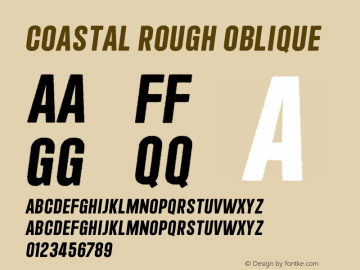 Coastal Rough Oblique Version 1.085;hotconv 1.0.109;makeotfexe 2.5.65596图片样张