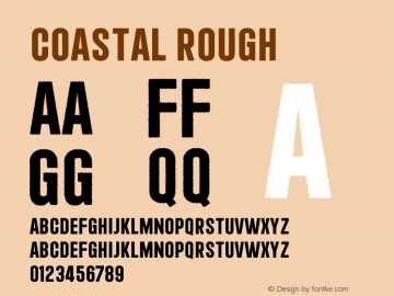 Coastal Rough Version 1.080;hotconv 1.0.109;makeotfexe 2.5.65596图片样张